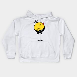 Cute Little Yellow Bird Cartoon Character Kids Hoodie